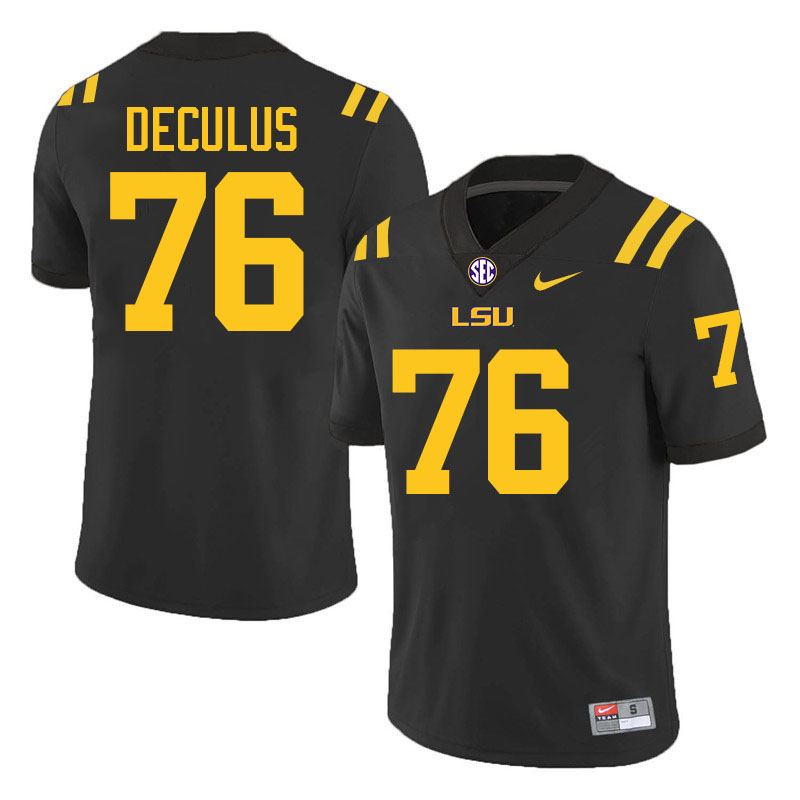 Austin Deculus LSU Tigers Jersey,Louisiana State University Tigers Football Jersey-Black